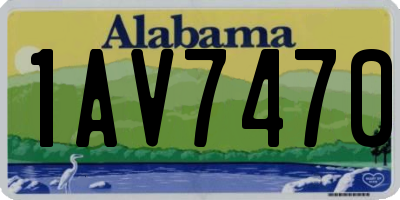 AL license plate 1AV7470