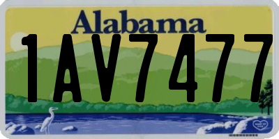 AL license plate 1AV7477