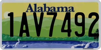 AL license plate 1AV7492