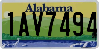 AL license plate 1AV7494
