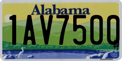 AL license plate 1AV7500