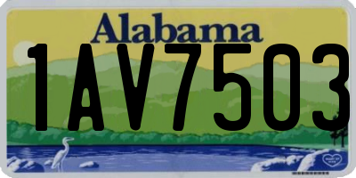 AL license plate 1AV7503