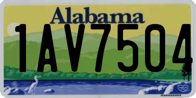 AL license plate 1AV7504
