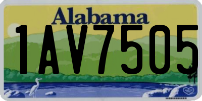 AL license plate 1AV7505