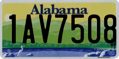 AL license plate 1AV7508