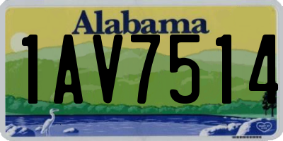AL license plate 1AV7514