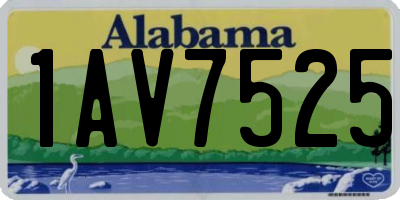 AL license plate 1AV7525
