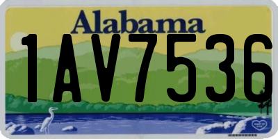 AL license plate 1AV7536