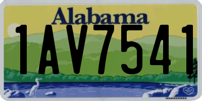 AL license plate 1AV7541