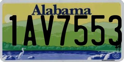 AL license plate 1AV7553