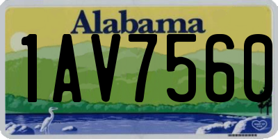 AL license plate 1AV7560