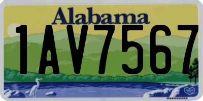 AL license plate 1AV7567