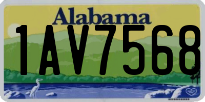 AL license plate 1AV7568