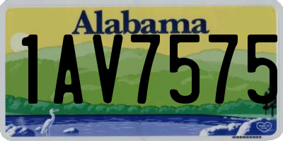 AL license plate 1AV7575
