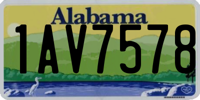 AL license plate 1AV7578
