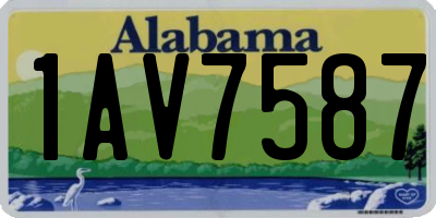 AL license plate 1AV7587