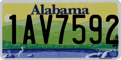 AL license plate 1AV7592