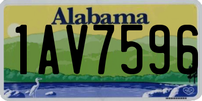 AL license plate 1AV7596