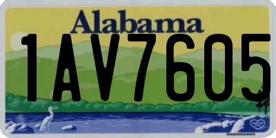 AL license plate 1AV7605