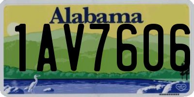 AL license plate 1AV7606