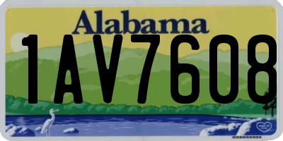 AL license plate 1AV7608