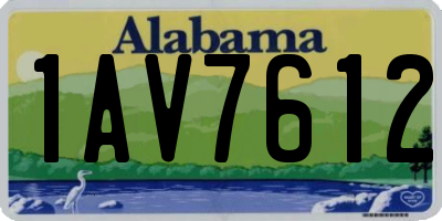 AL license plate 1AV7612