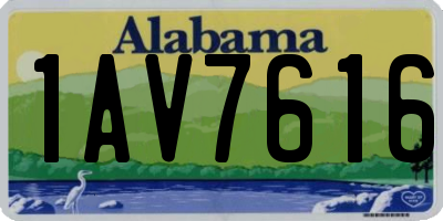 AL license plate 1AV7616