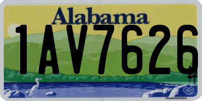 AL license plate 1AV7626