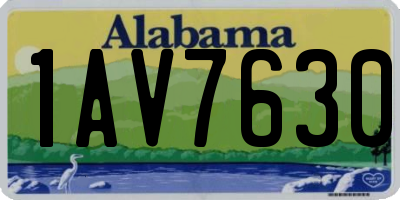 AL license plate 1AV7630