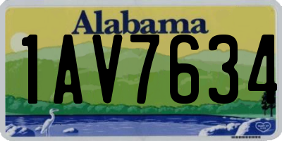 AL license plate 1AV7634