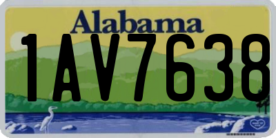 AL license plate 1AV7638