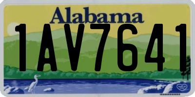 AL license plate 1AV7641