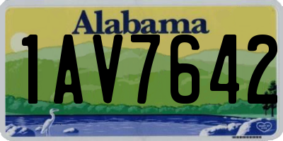 AL license plate 1AV7642