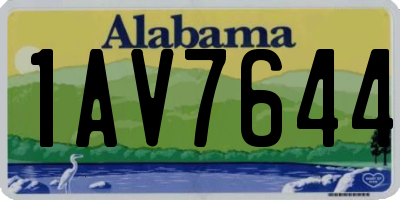 AL license plate 1AV7644