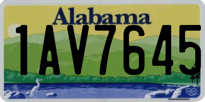 AL license plate 1AV7645