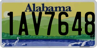 AL license plate 1AV7648