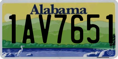 AL license plate 1AV7651