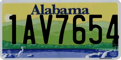 AL license plate 1AV7654