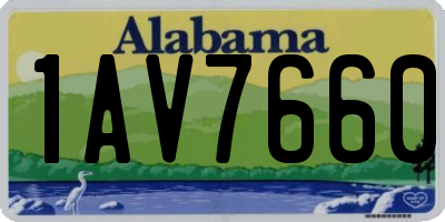 AL license plate 1AV7660