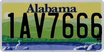 AL license plate 1AV7666