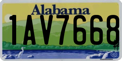 AL license plate 1AV7668