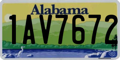 AL license plate 1AV7672