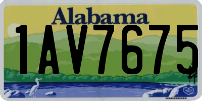 AL license plate 1AV7675