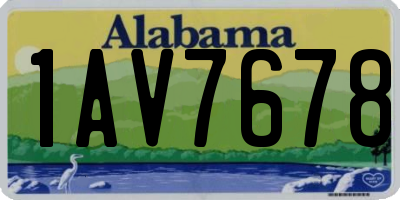 AL license plate 1AV7678