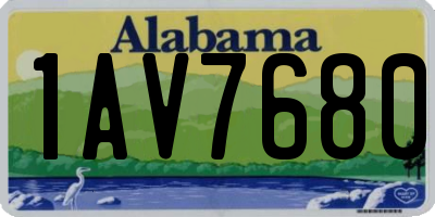 AL license plate 1AV7680