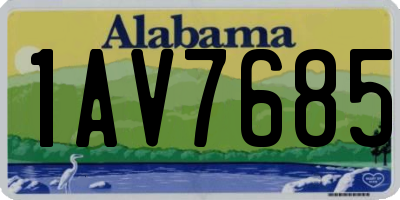 AL license plate 1AV7685