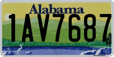 AL license plate 1AV7687
