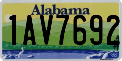 AL license plate 1AV7692