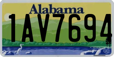 AL license plate 1AV7694