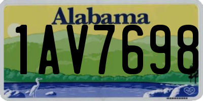 AL license plate 1AV7698